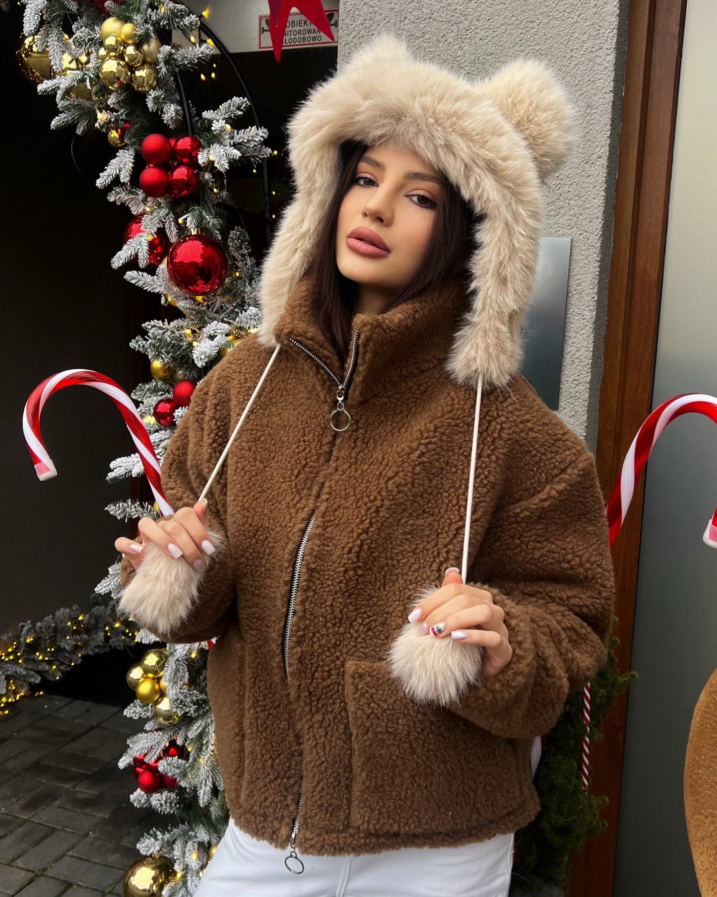 LUMI Jacke Braun - Woll-Teddyjacke | Woll-Teddyjacke