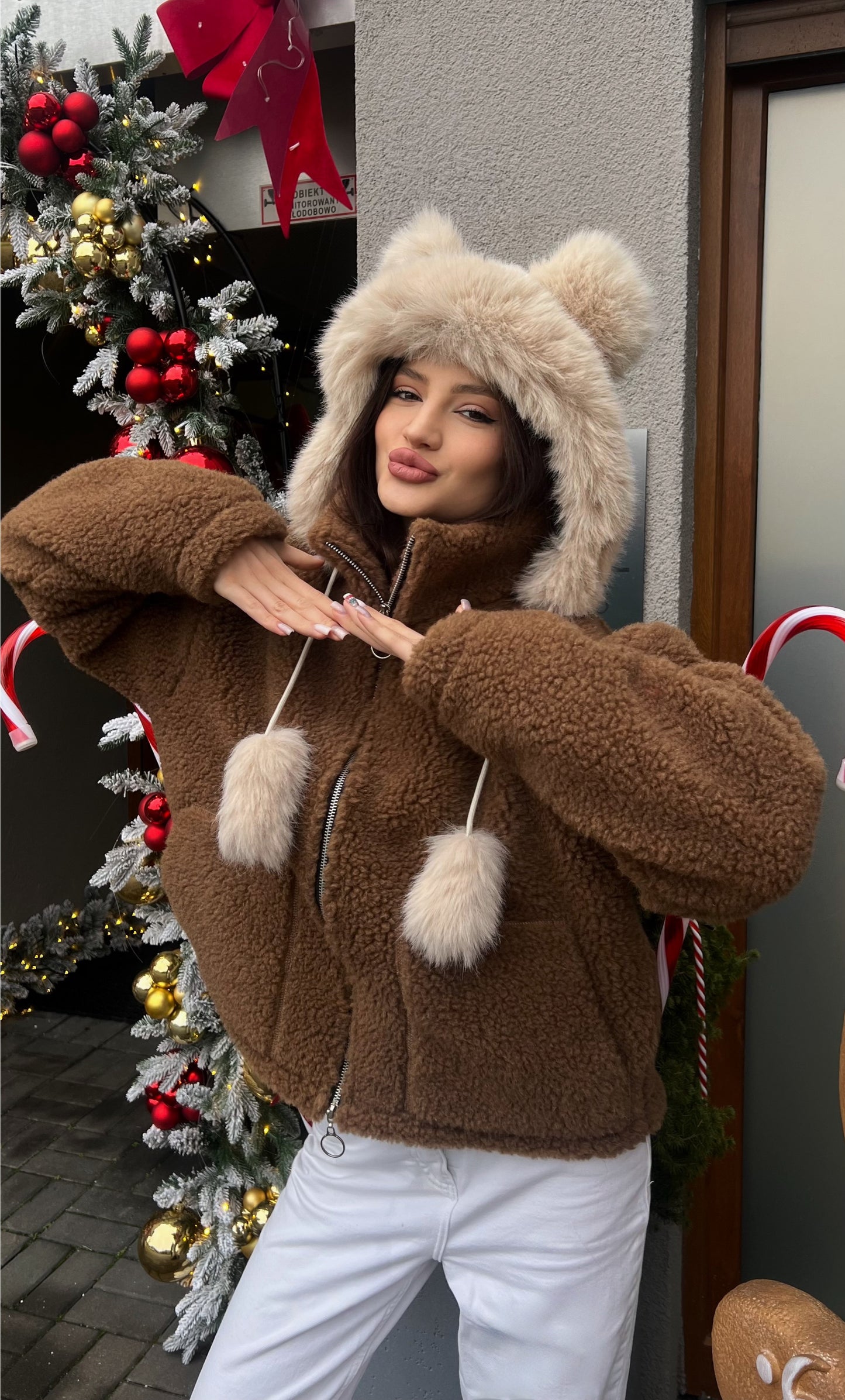 LUMI Jacke Braun - Woll-Teddyjacke | Woll-Teddyjacke