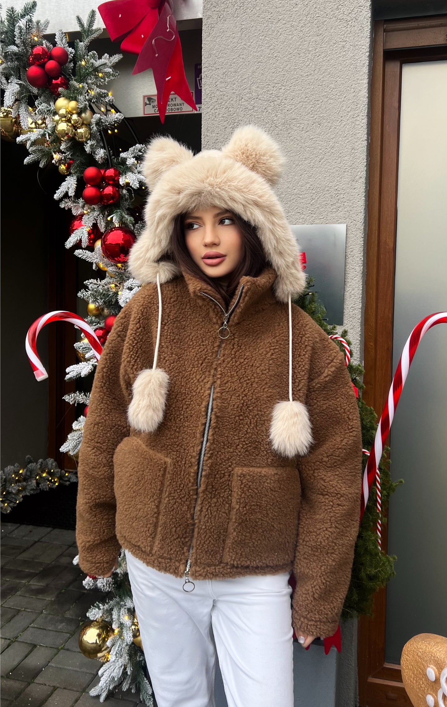 LUMI Jacke Braun - Woll-Teddyjacke | Woll-Teddyjacke