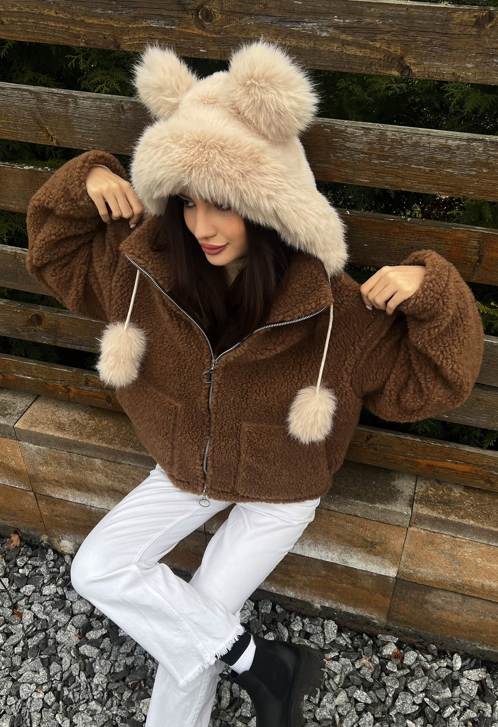 LUMI Jacket Brown — Wool Teddy Jacket | Kurtka z Wełny Teddy