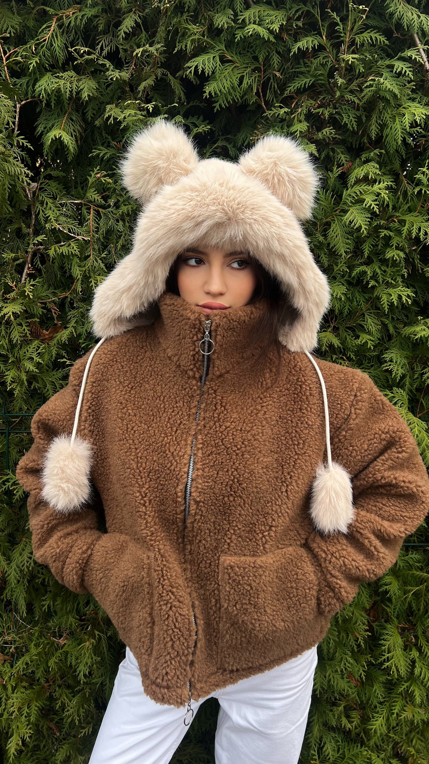 LUMI Jacke Braun - Woll-Teddyjacke | Woll-Teddyjacke