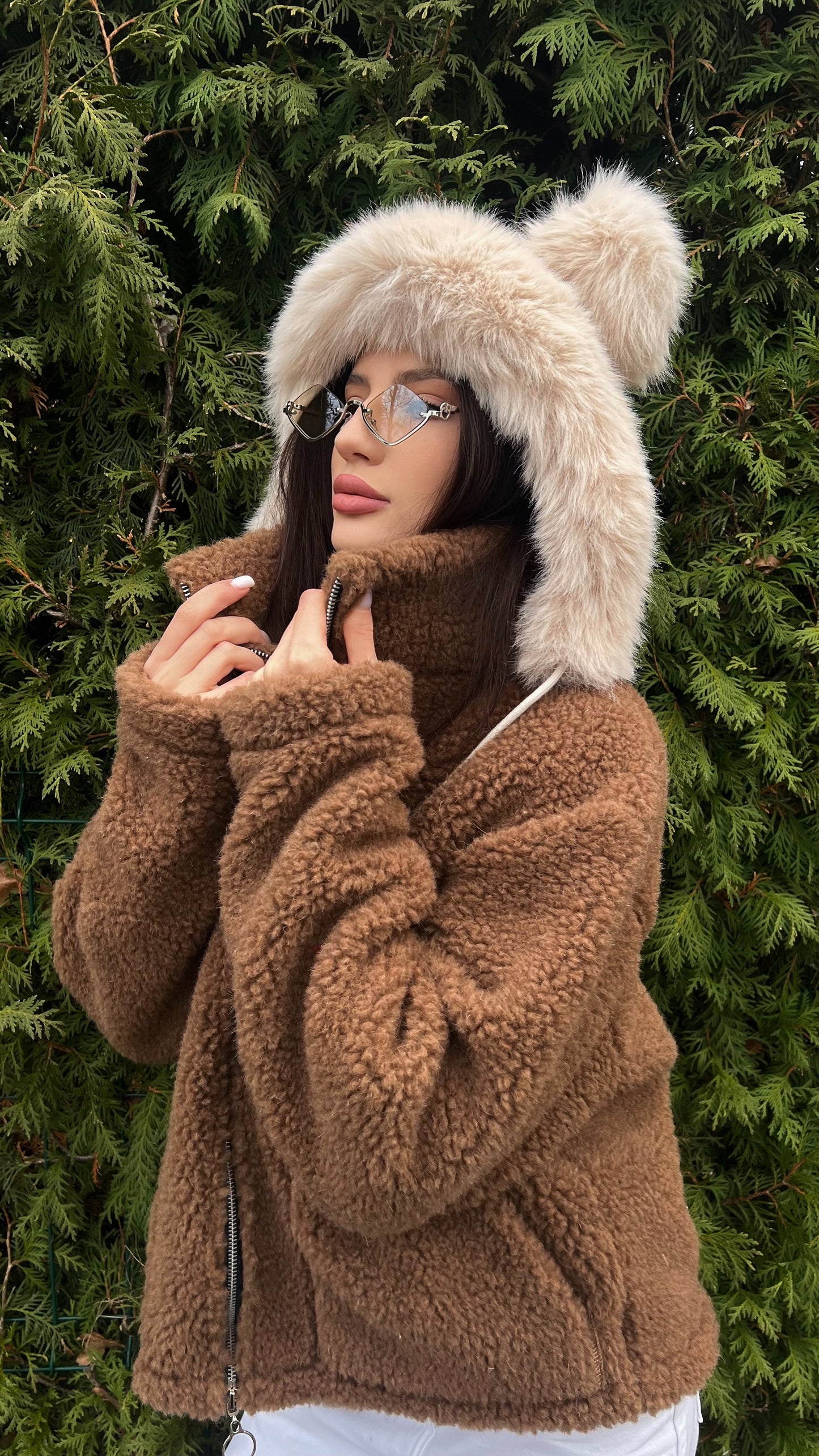 LUMI Jacke Braun - Woll-Teddyjacke | Woll-Teddyjacke