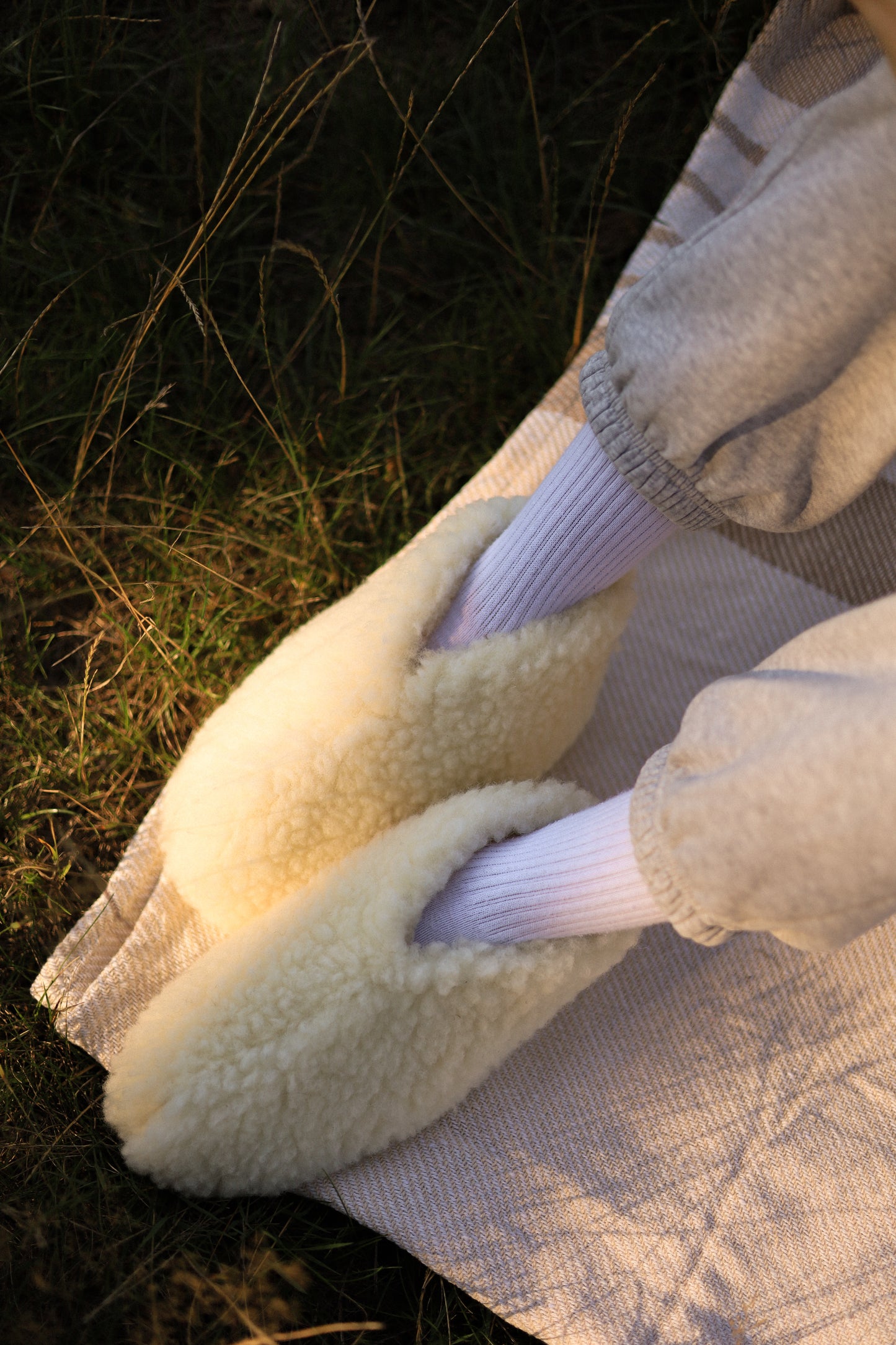 Merino Hausschuhe | 100% Schafwolle | Ecru