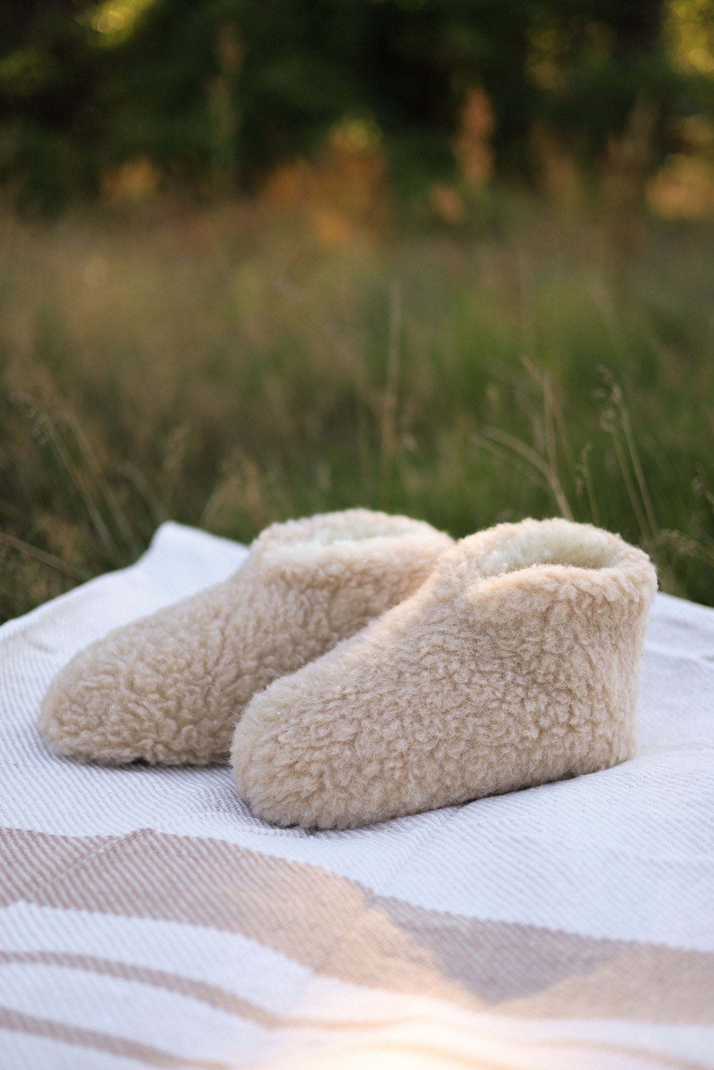 Merino Hausschuhe | 100% Schafwolle | Beige