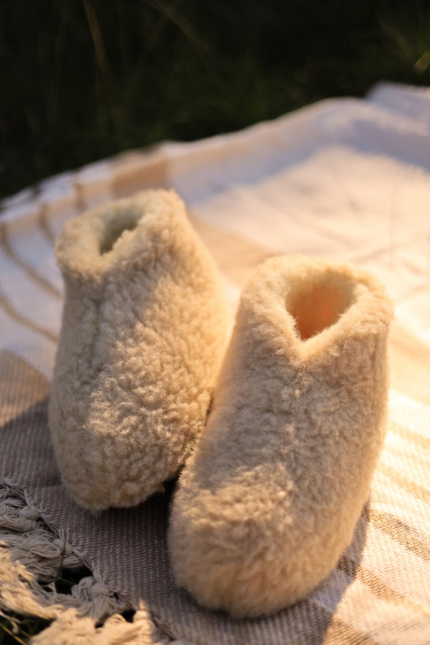 Merino Hausschuhe | 100% Schafwolle | Beige