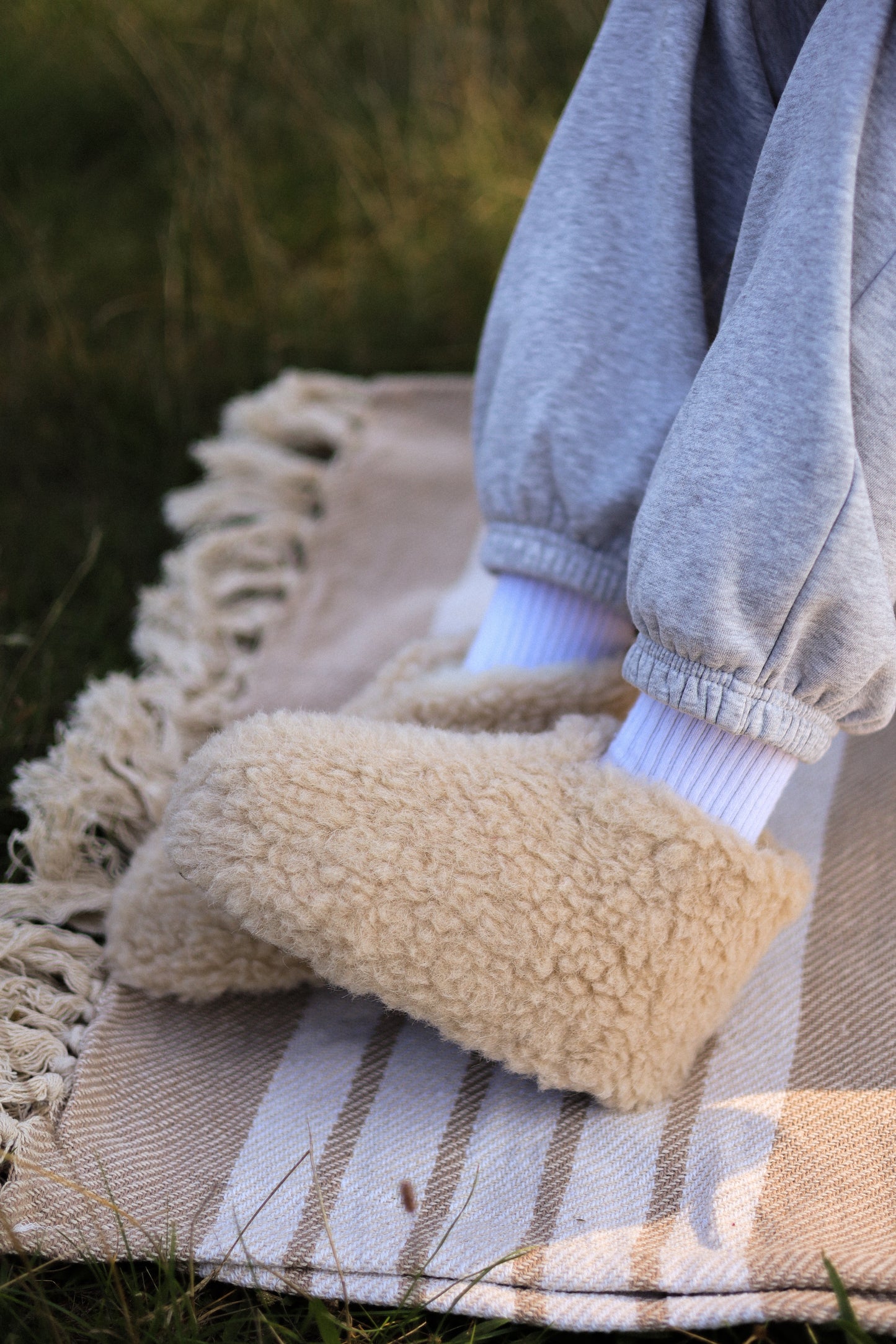 Merino Hausschuhe | 100% Schafwolle | Beige
