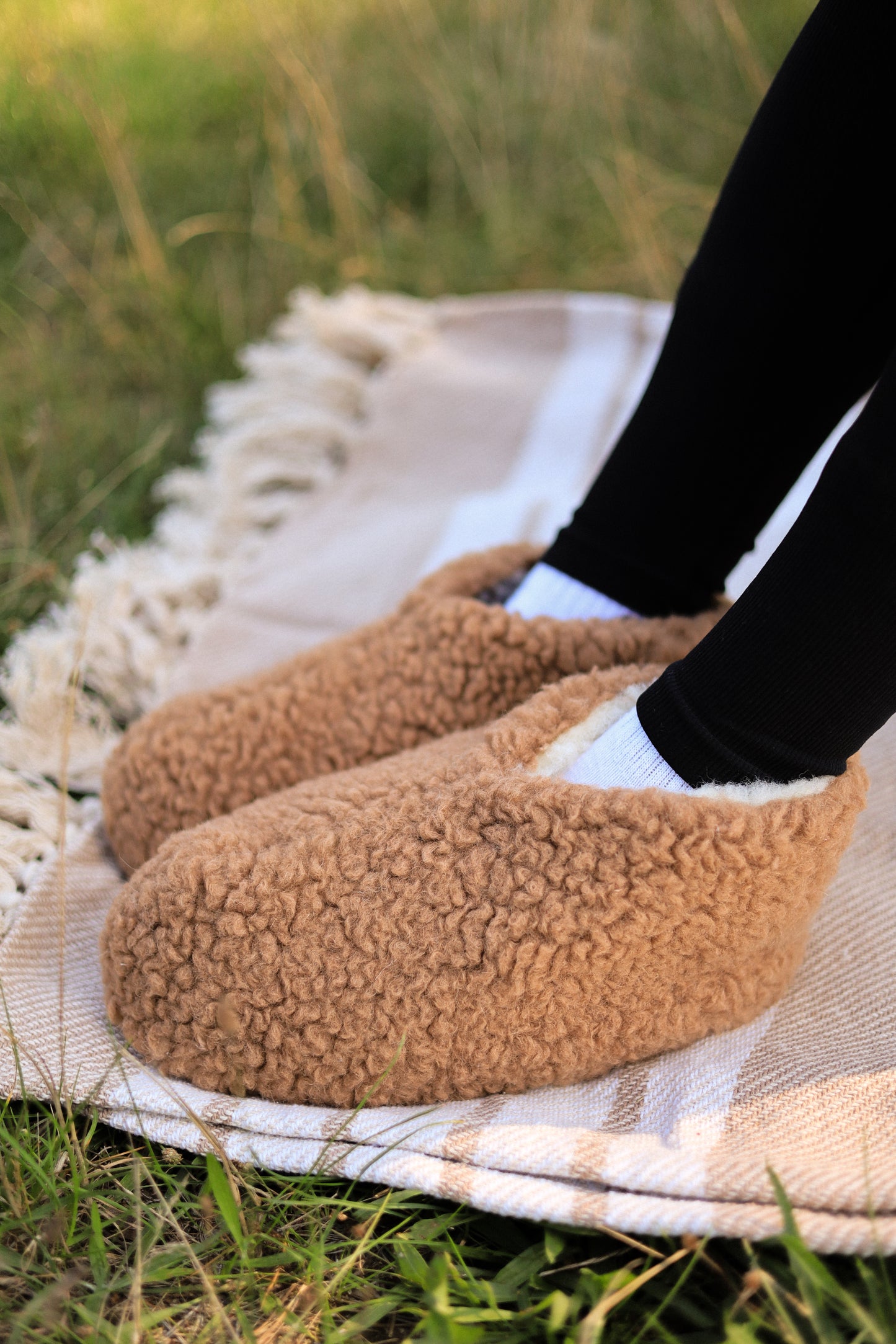 Merino Hausschuhe | 100% Schafwolle | Braun