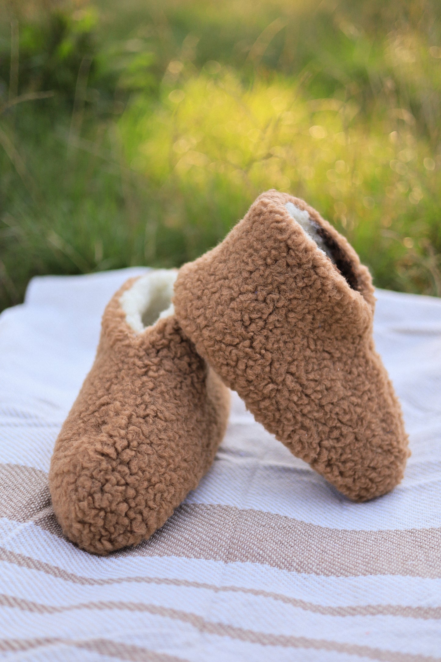Merino Hausschuhe | 100% Schafwolle | Braun