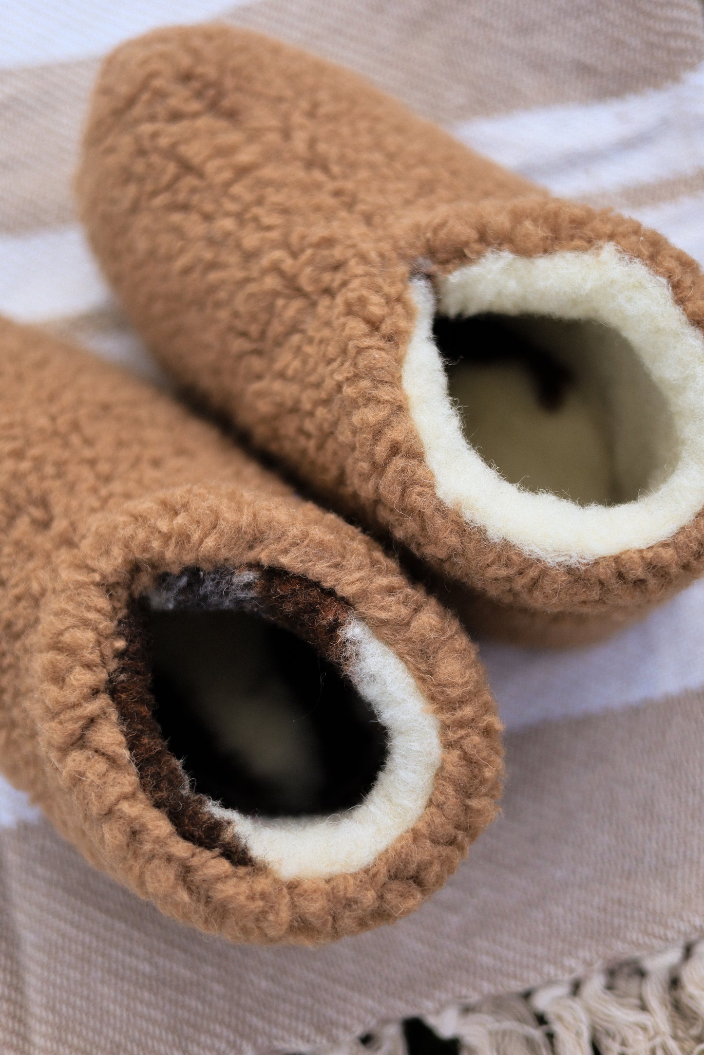 Merino Hausschuhe | 100% Schafwolle | Braun