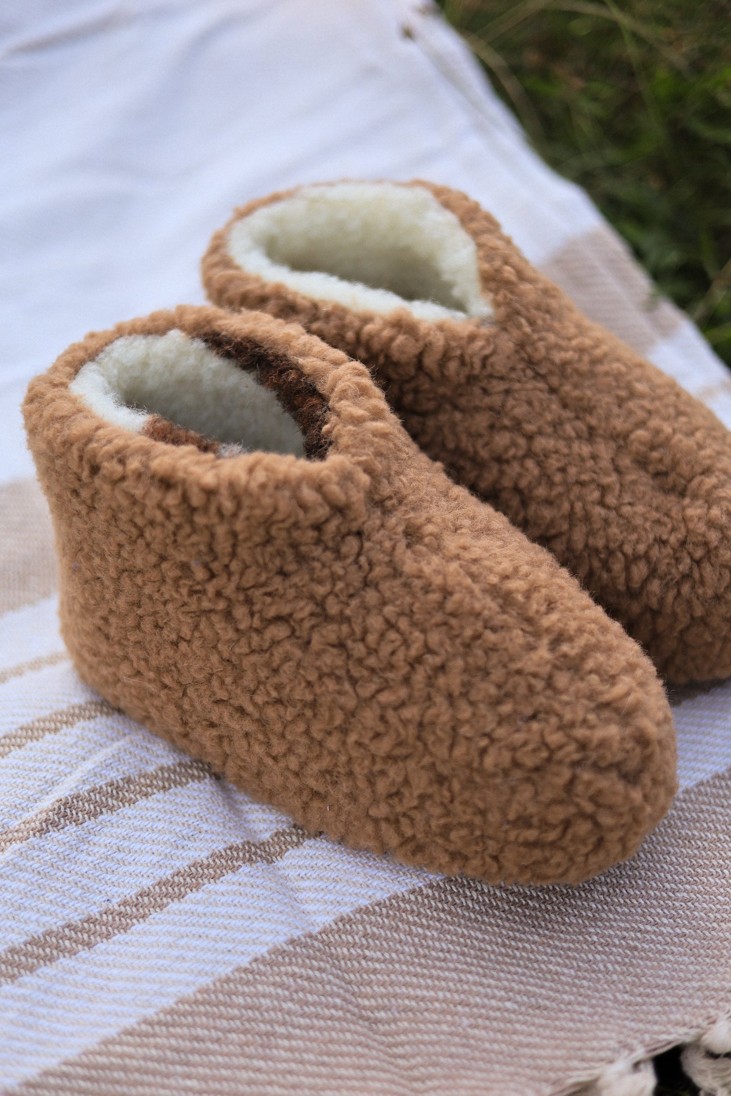 Merino Hausschuhe | 100% Schafwolle | Braun