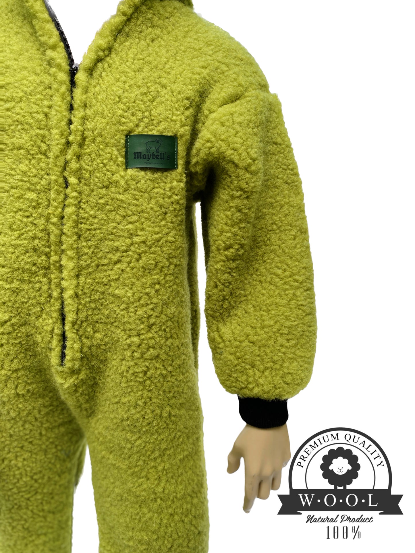 Kinder Overall aus 100% Wolle mit Bärenohren – Größe 86/92 – Maybell's Outlet