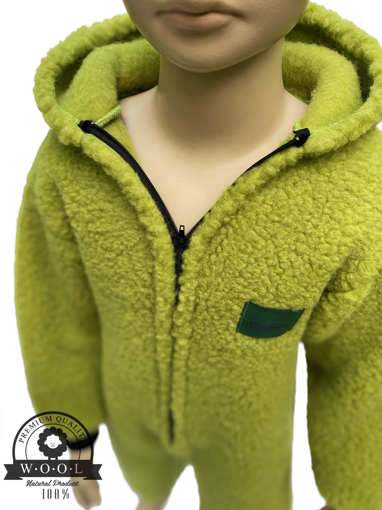 Kinder Overall aus 100% Wolle mit Bärenohren – Größe 86/92 – Maybell's Outlet