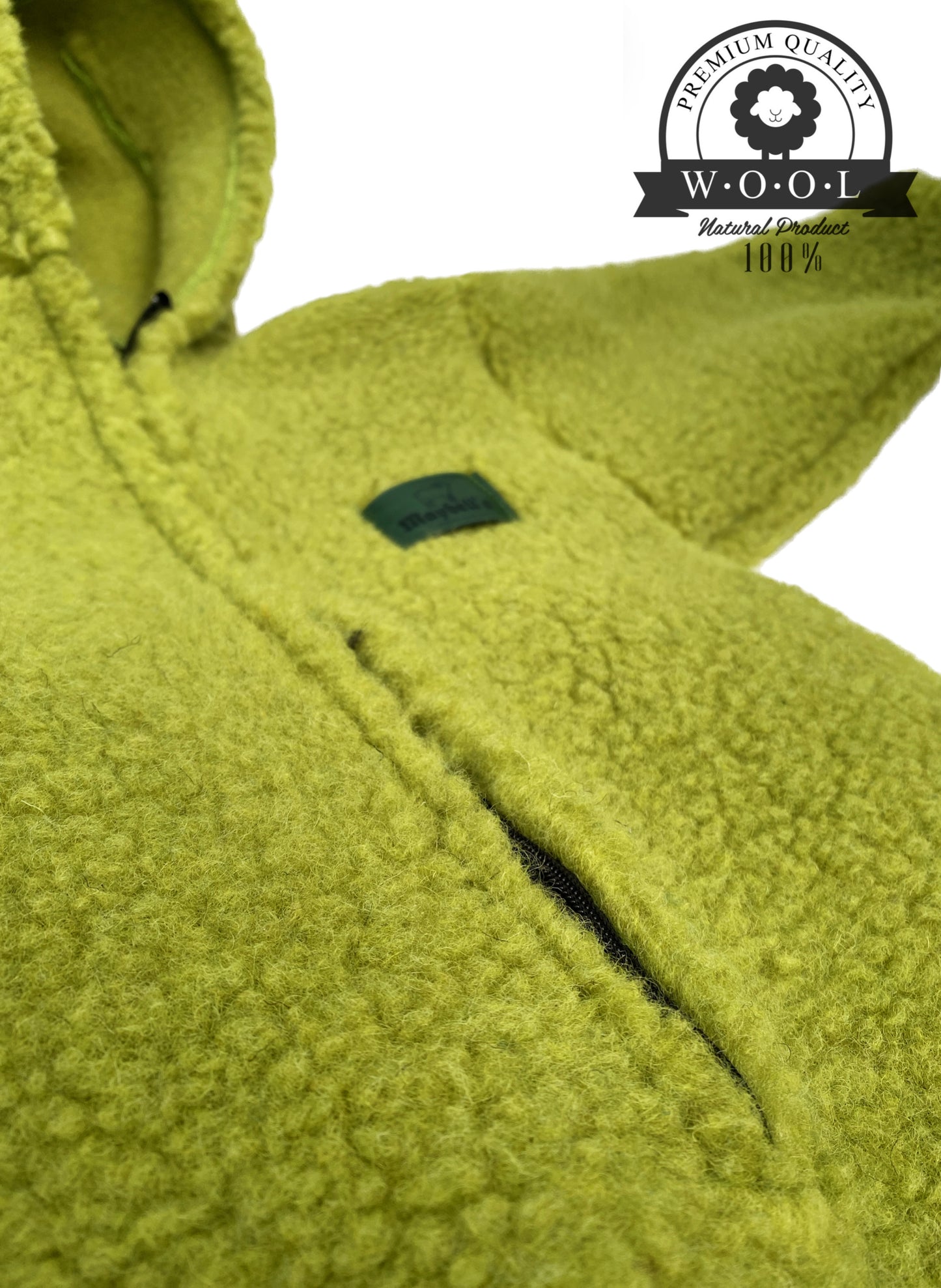 Kinder Overall aus 100% Wolle mit Bärenohren – Größe 86/92 – Maybell's Outlet