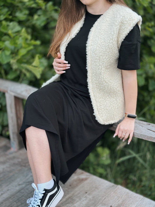 LINE Vest – Ecru Merino Wool