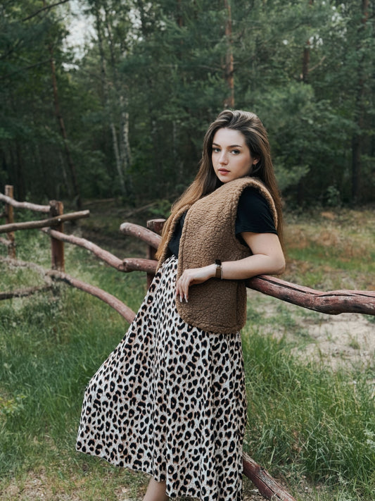 LINE Vest – Brown Merino Wool