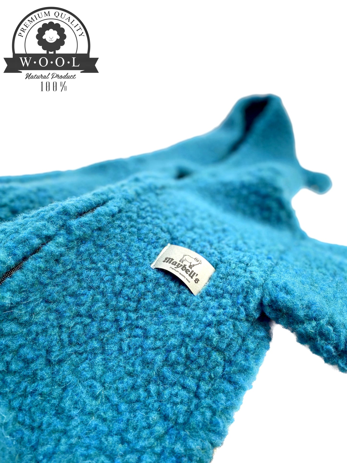 Kinder Overall aus 100% Wolle mit Bärenohren – Größe 86/92 – Maybell's Outlet