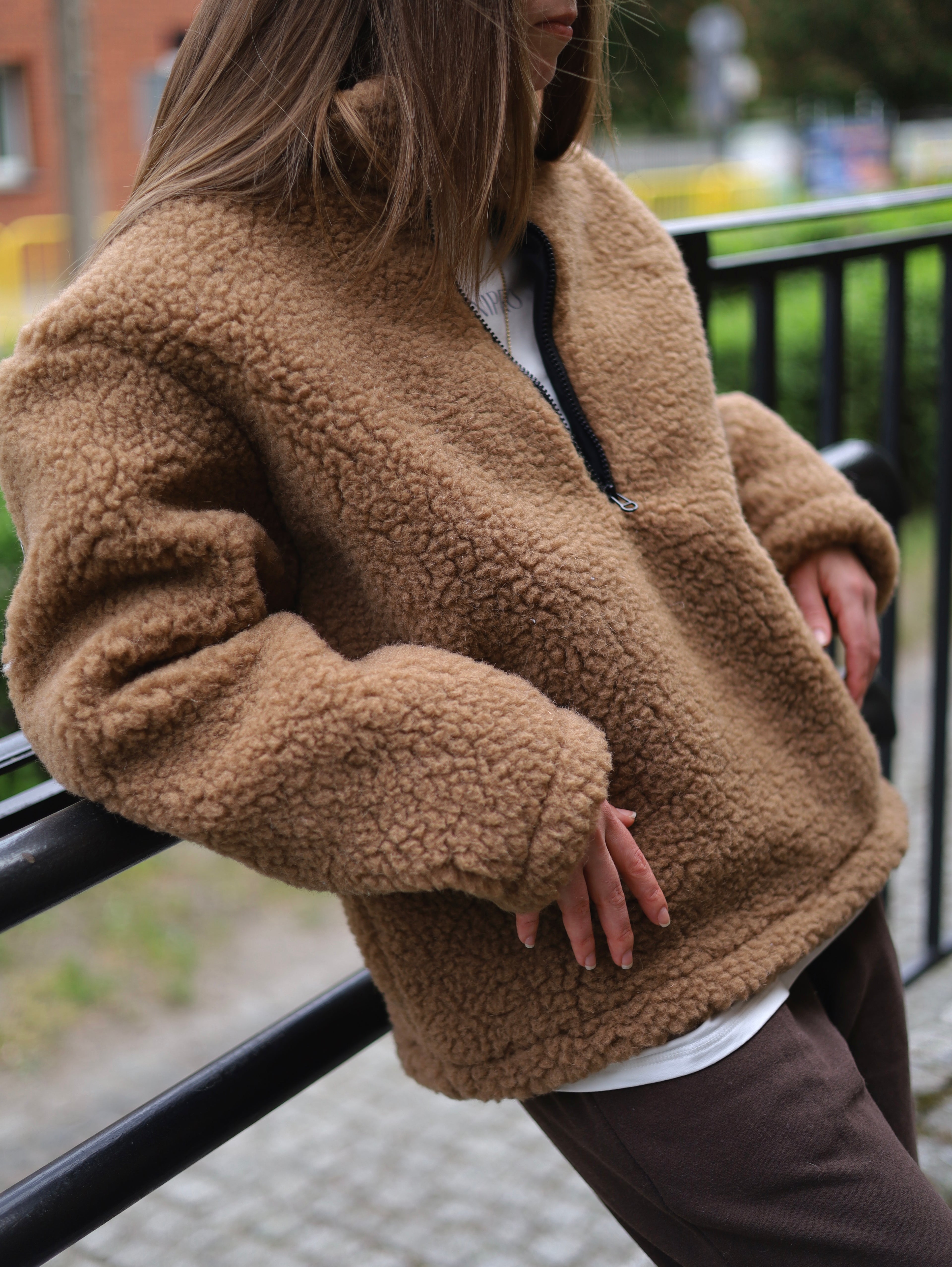 Wełniana kurtka Teddy Half Zip