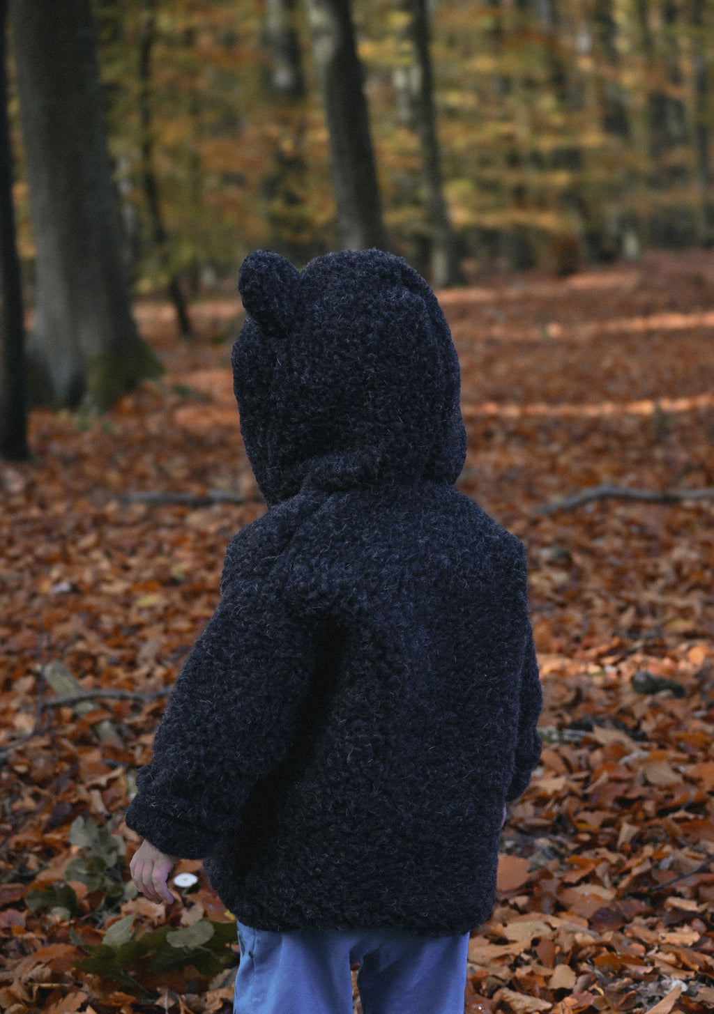 Kurtka dziecięca z uszkami z wełny Teddy