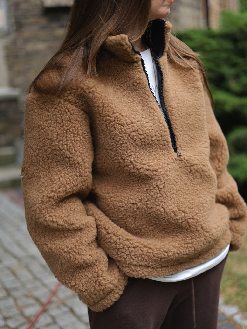 Wełniana kurtka Teddy Half Zip