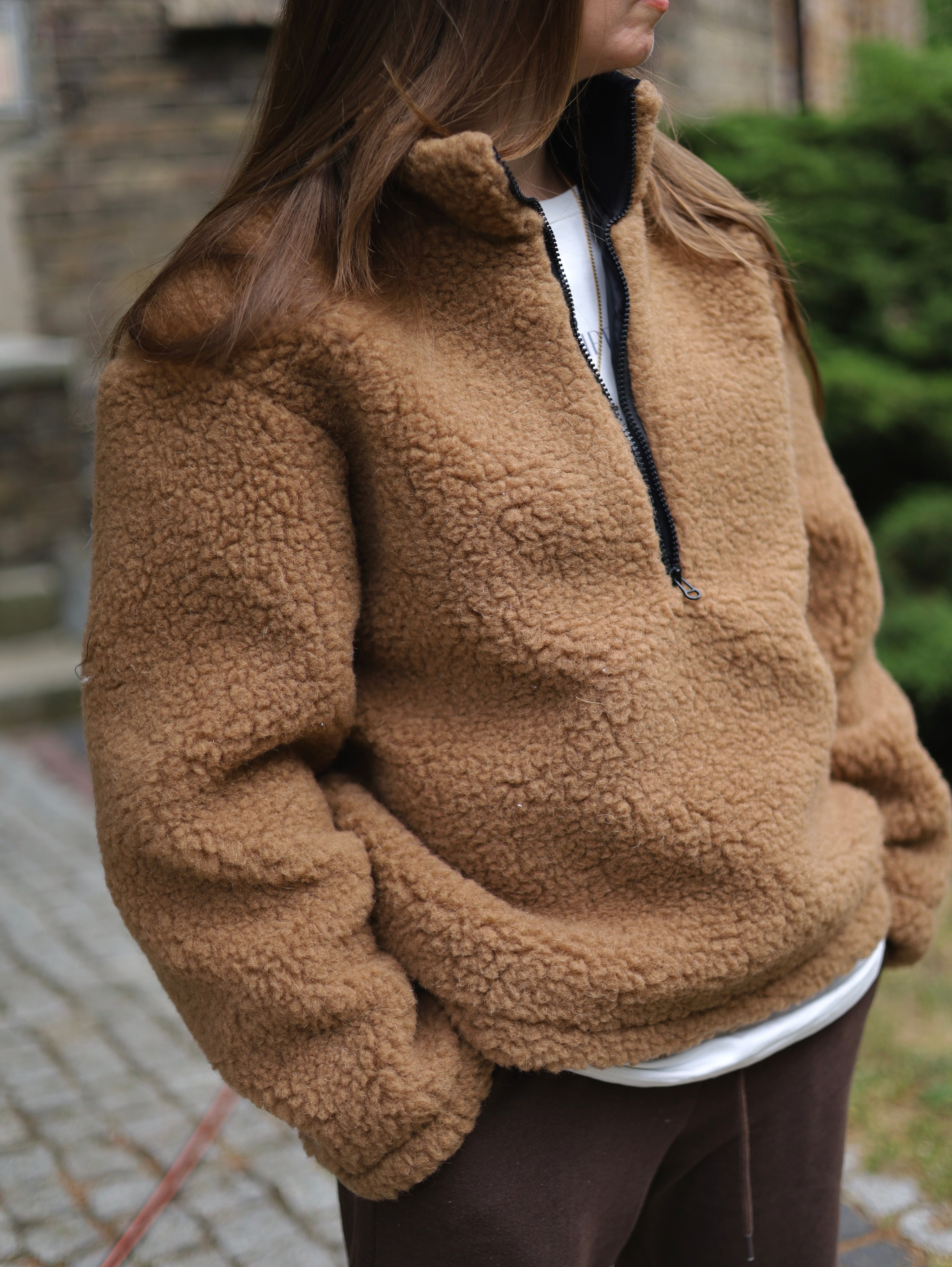 Wełniana kurtka Teddy Half Zip