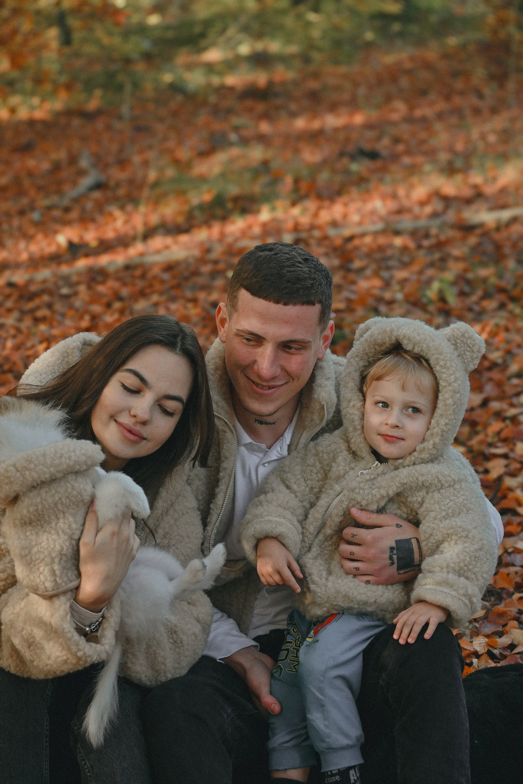 Kurtka dziecięca z uszkami z wełny Teddy