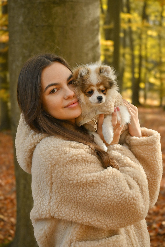 Beżowa wełniana kurtka