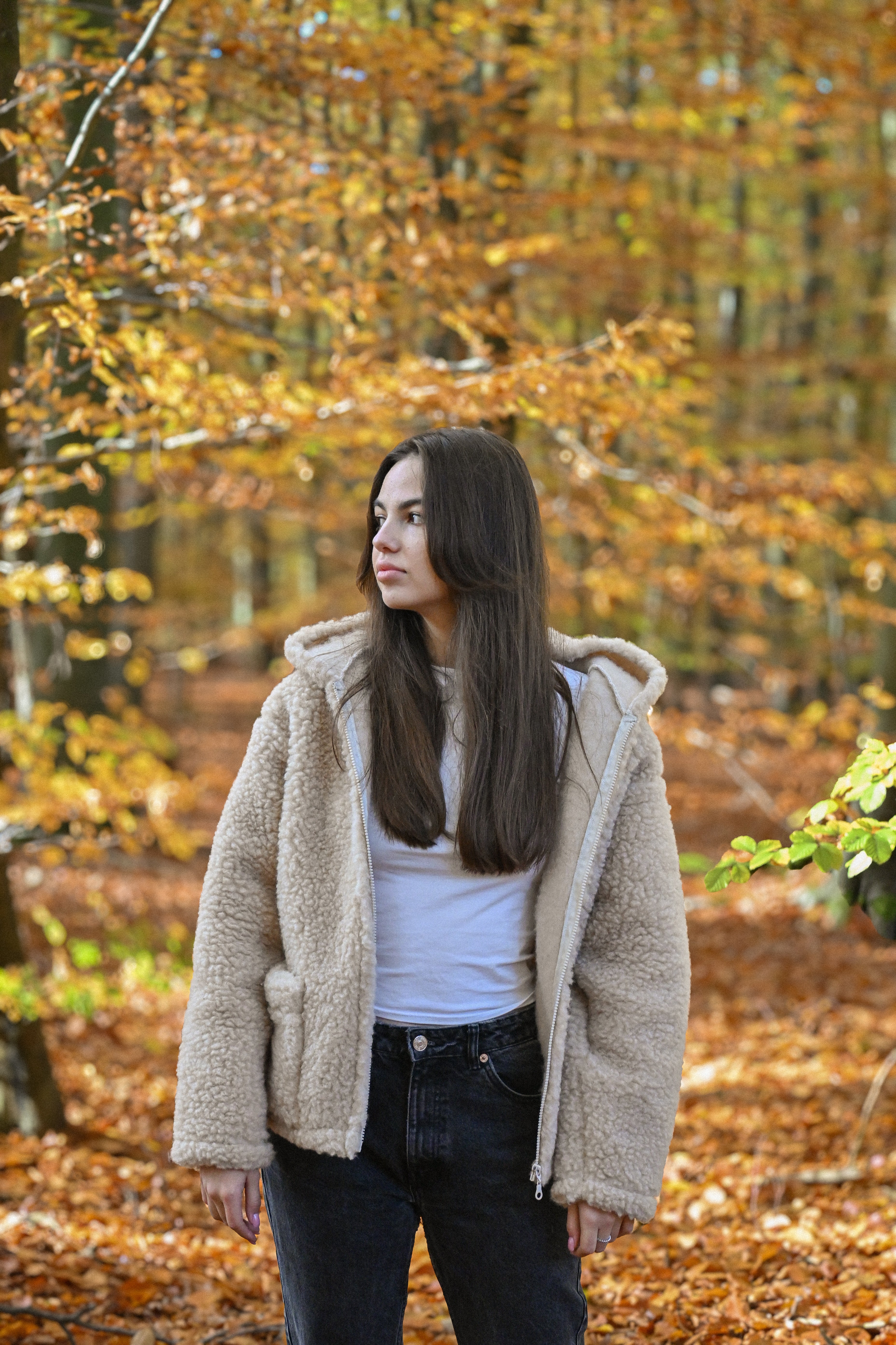 Beżowa wełniana kurtka