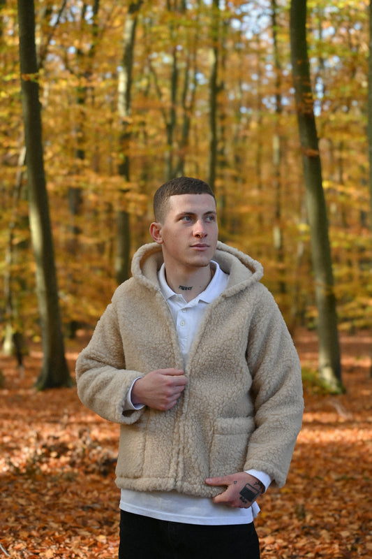 NORD MEN Jacket Beige — Wool Merino Jacket | Kurtka Męska z Wełny Merino