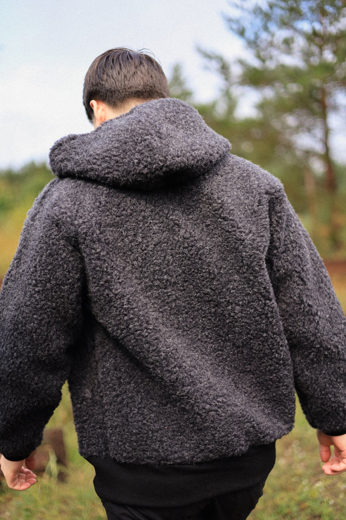 SHERPA – Men's Merino Wool Teddy Jacket – Black