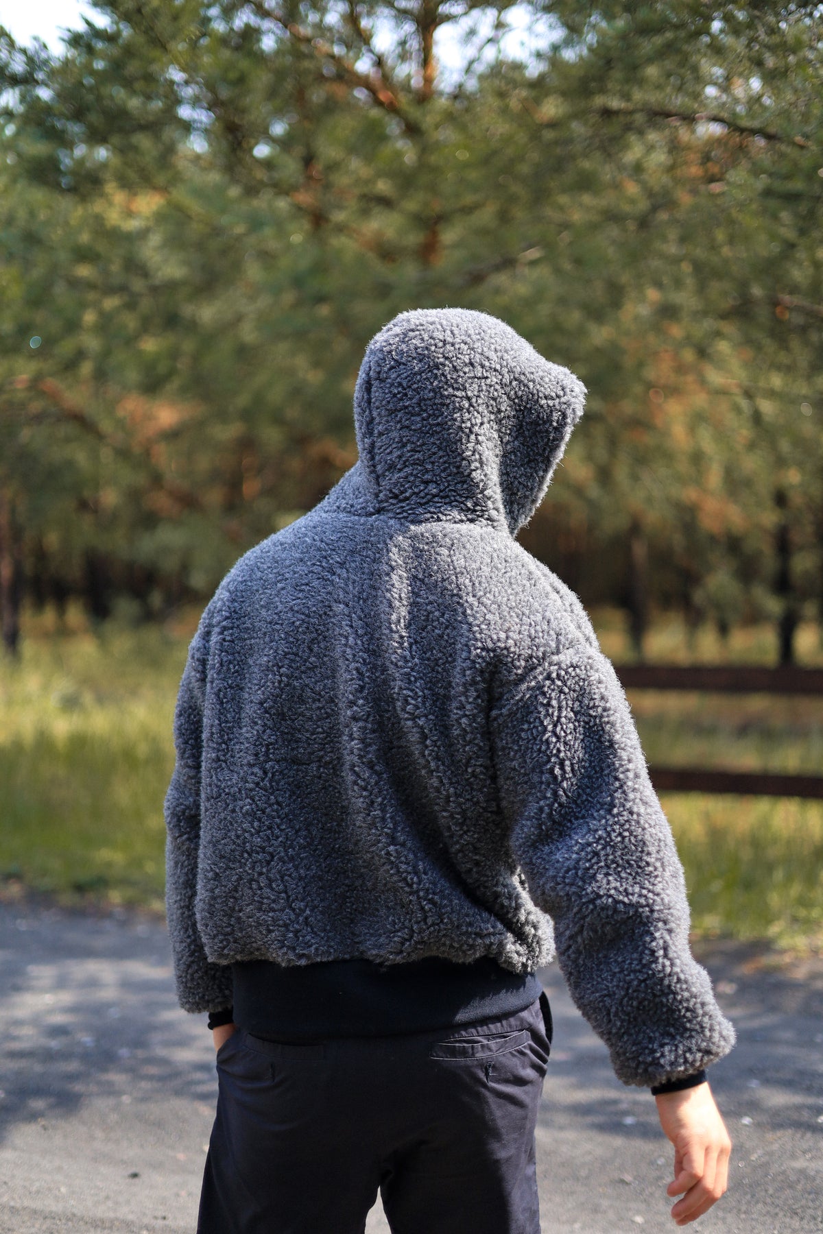 SHERPA – Men's Merino Wool Teddy Jacket – Grey