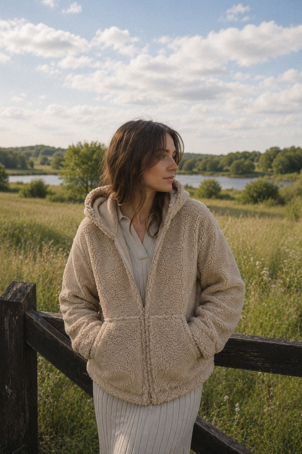 ALVA – Merino Wolljacke Beige