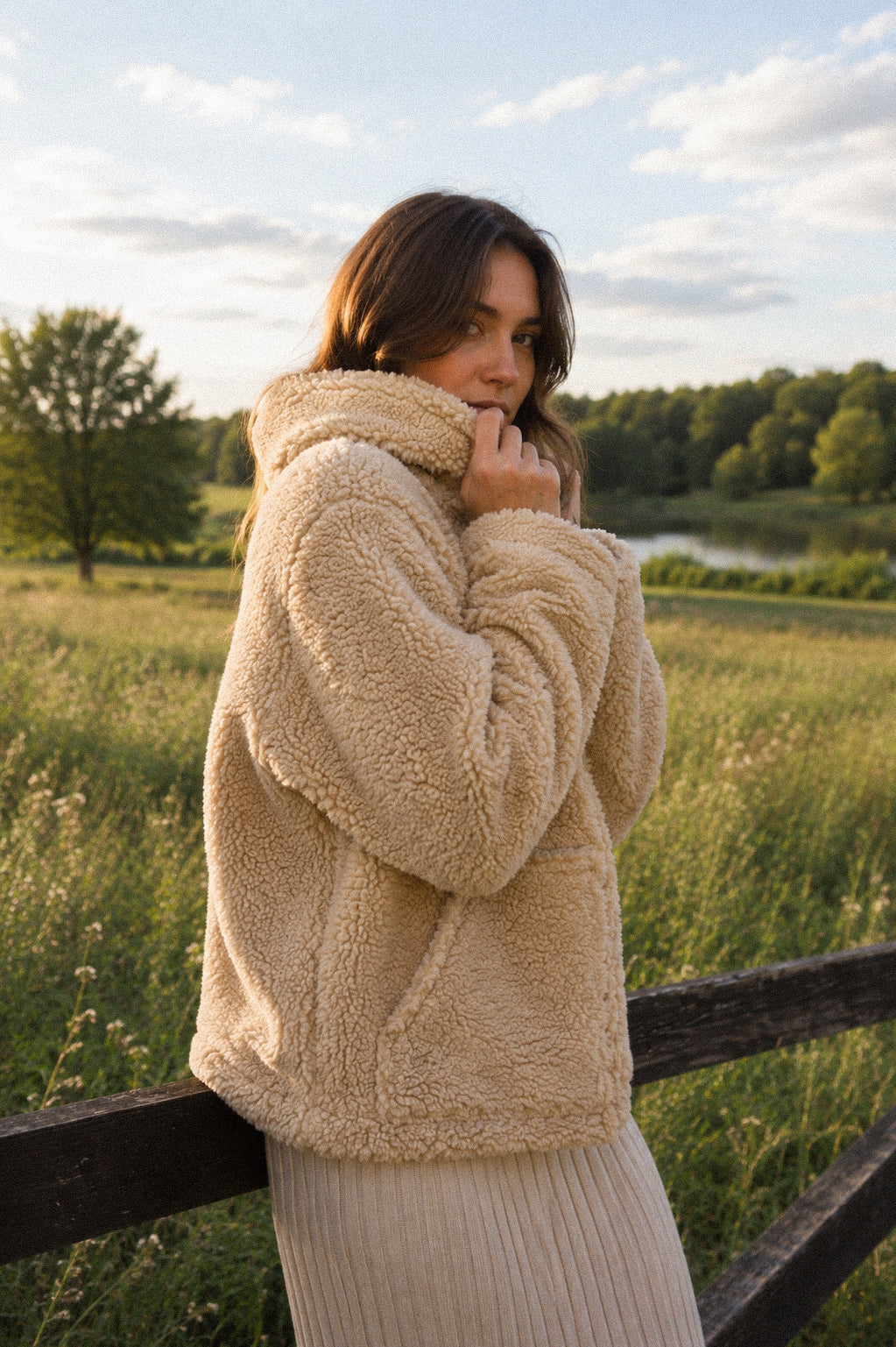 ALVA – Merino Wolljacke Beige