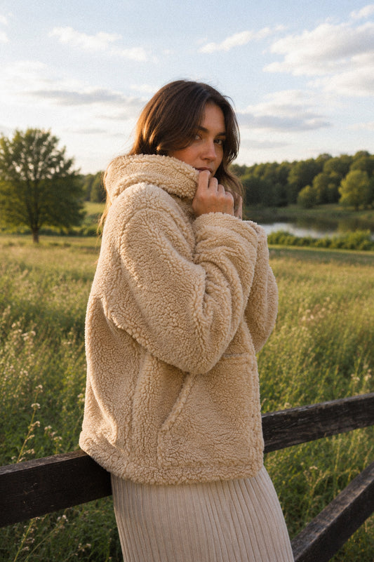 ALVA – Merino Wolljacke Beige