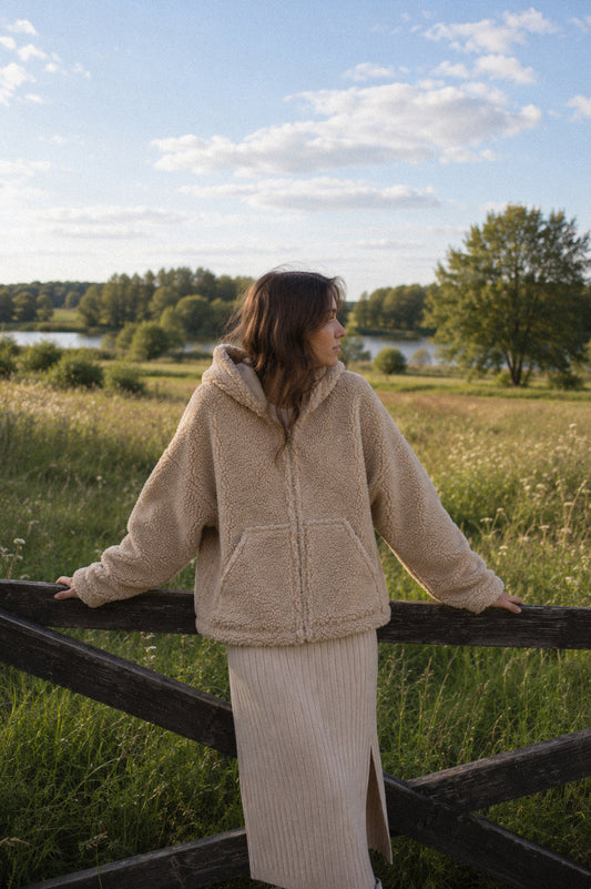 ALVA – Merino Wolljacke Beige