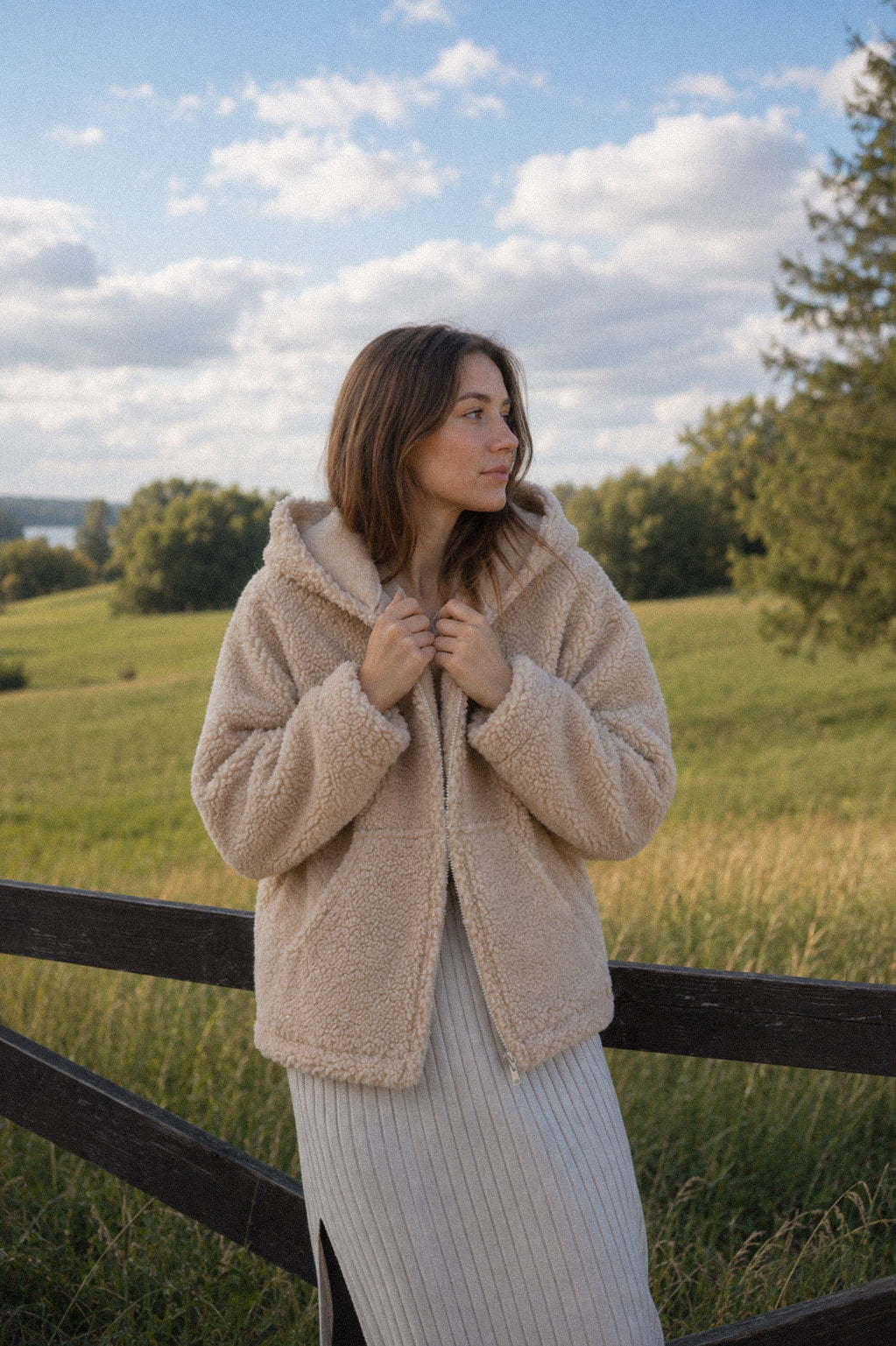 ALVA – Merino Wolljacke Beige