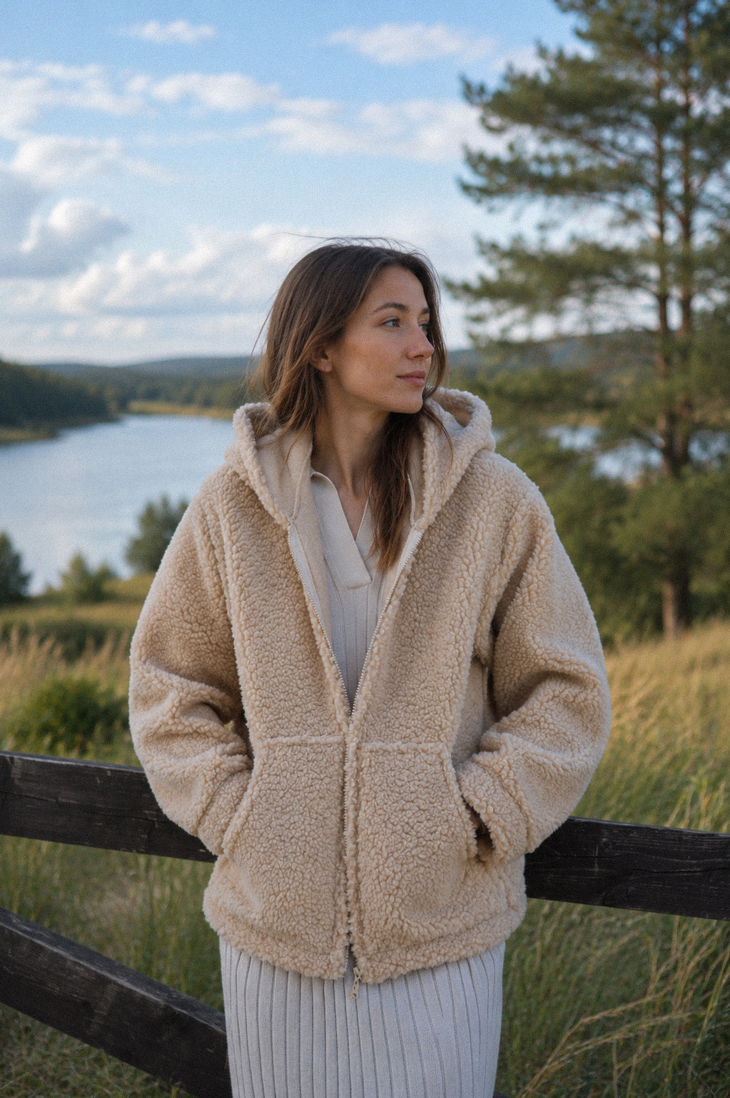 ALVA – Merino Wolljacke Beige
