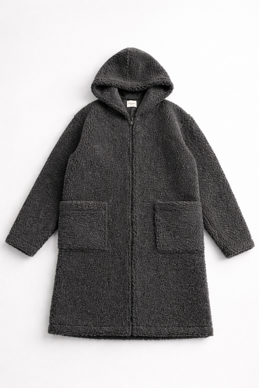 Long Wool Jacket - Black Melange 