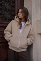 Long Wool Jacket - Brown 