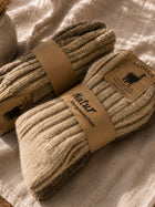 Warme Alpaka Wollsocken Beige |  2er-Set für Damen & Herren