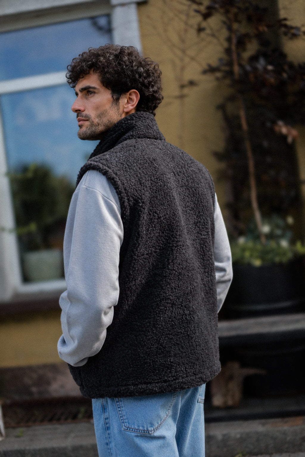 LINO – Herren Merino Wollweste Schwarz