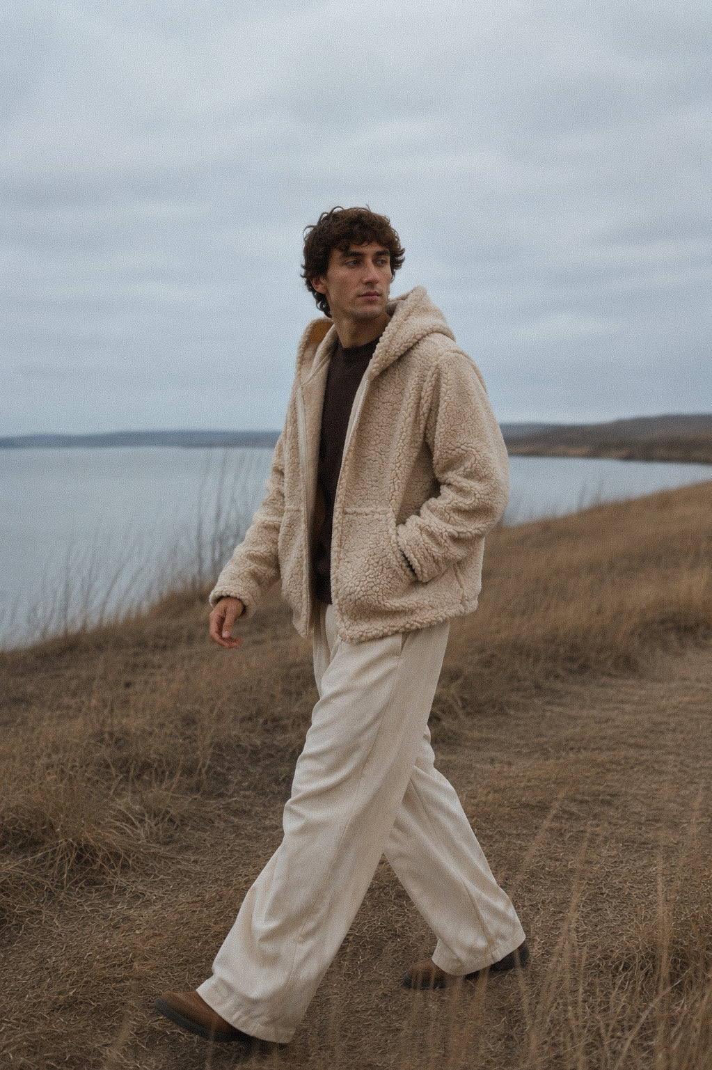 NORVEL – Herren Merino Wolljacke Beige