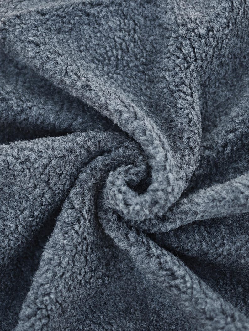 100% Merino Wollstoff Grau